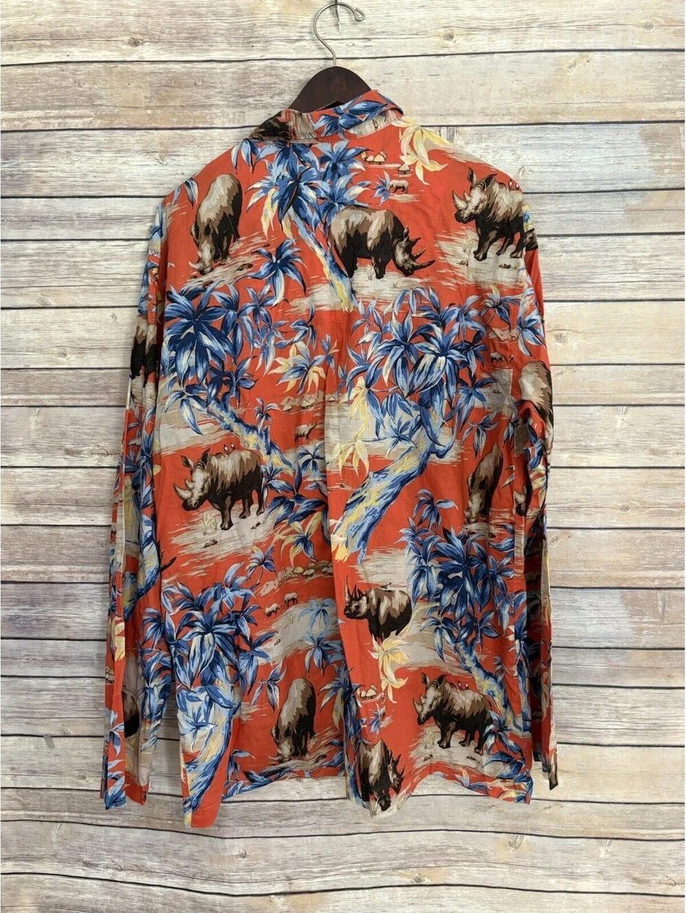 Polo Ralph Lauren Orange Floral & Rhino Graphic 2-Piece Lounge Pajama Set Large